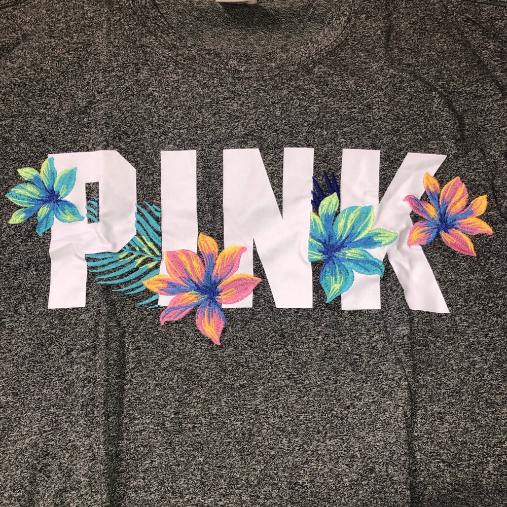 NIP Sz L PINK Long Sleeve Campus Tee